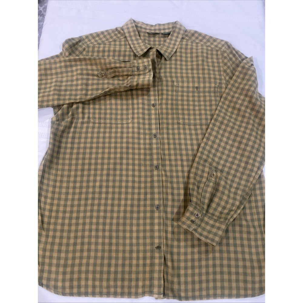 Eddie Bauer Ladies Long Sleeve Button Up Casual Shirt Size XL‎ Hunter Green - Picture 3 of 5